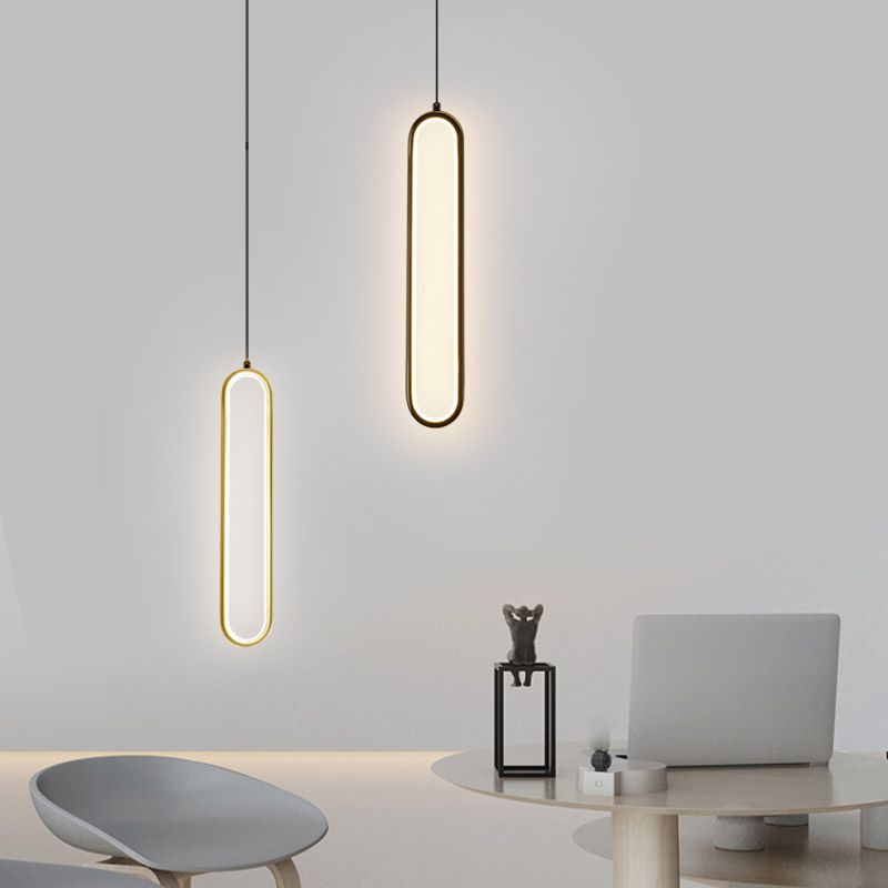 Slim Oval Tube Pendant Light