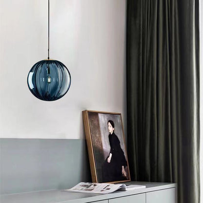Coloured Glass Ball Pendant Lamp