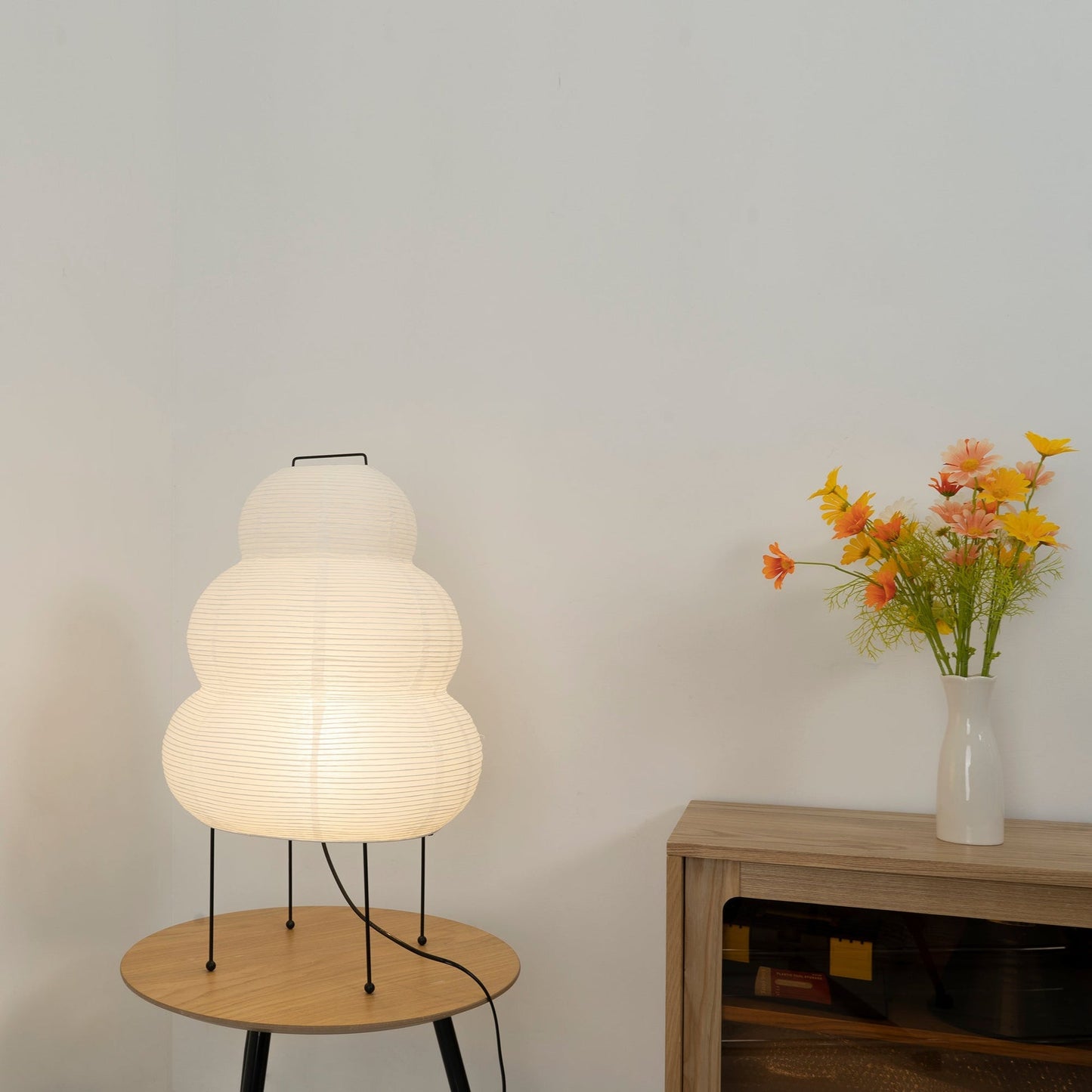 Large Rice Paper Desktop Table Lamp