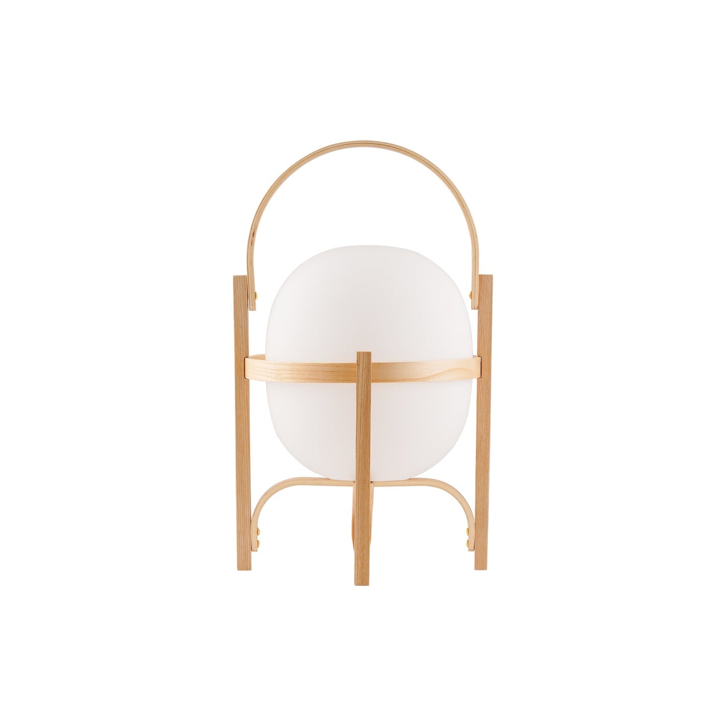 Japanese Wood Base Glass Table Lamp