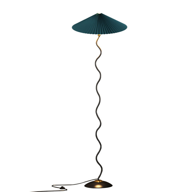 Pleated Umbrella Floor Lamp, 150cm