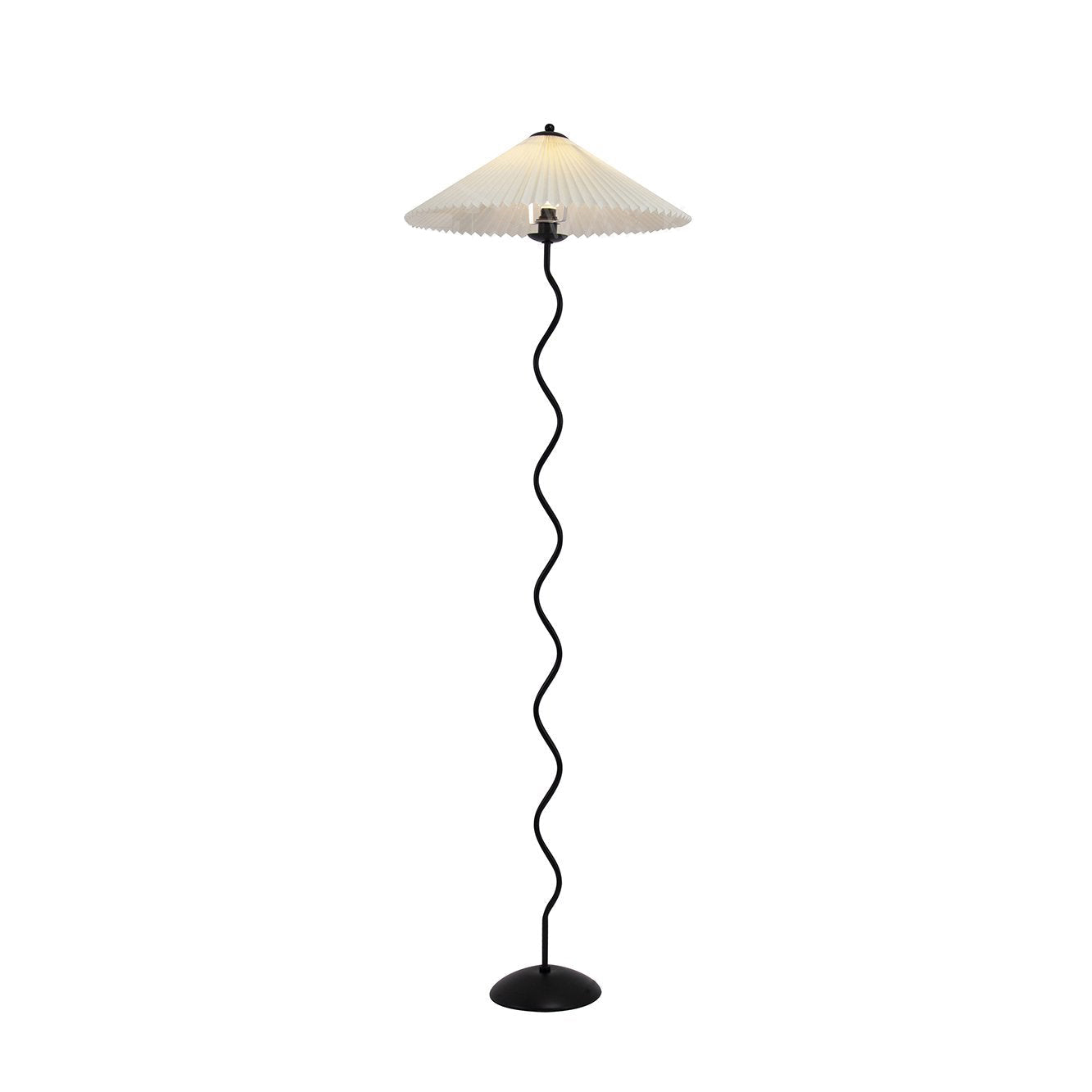 Pleated Umbrella Floor Lamp, 150cm