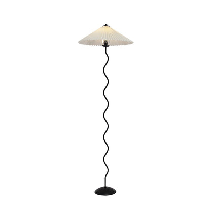 Pleated Umbrella Floor Lamp, 150cm