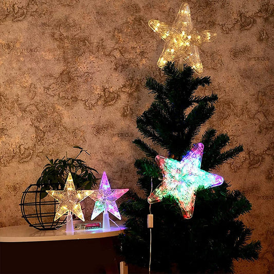 Christmas Tree Toppers Flash LED Star Decoration Light-[Modern pendant lighting for bedroom and living space]-Demolights UK