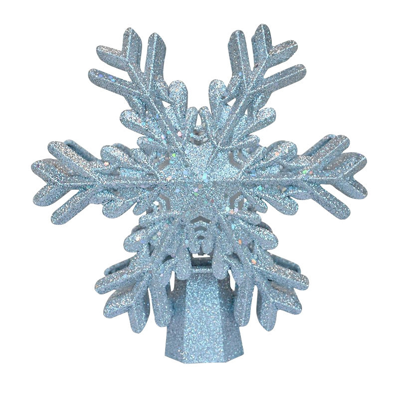 Rotating LED Snowflake Tree Topper