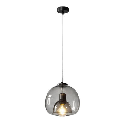 Smoky Grey Glass Pendant Fixture