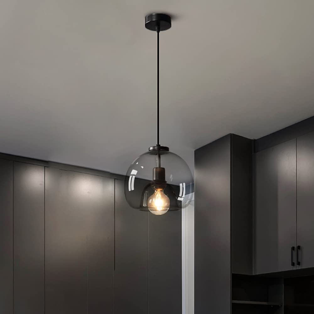 Smoky Grey Glass Pendant Fixture
