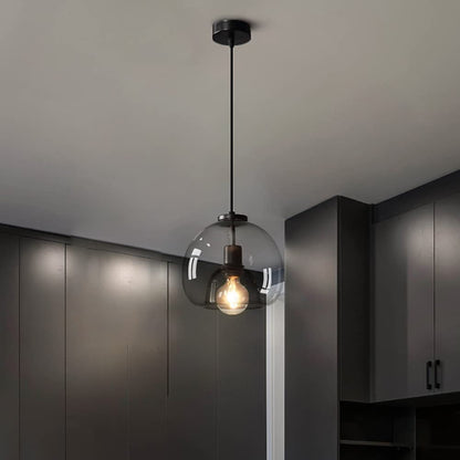 Smoky Grey Glass Pendant Fixture