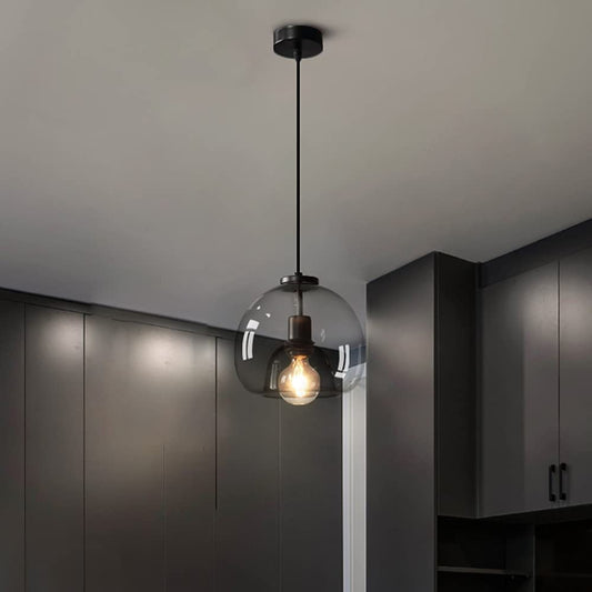 Smoky Grey Glass Pendant Fixture