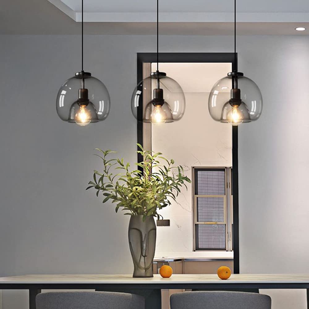 Smoky Grey Glass Pendant Fixture