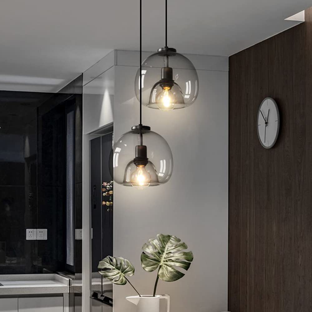 Smoky Grey Glass Pendant Fixture