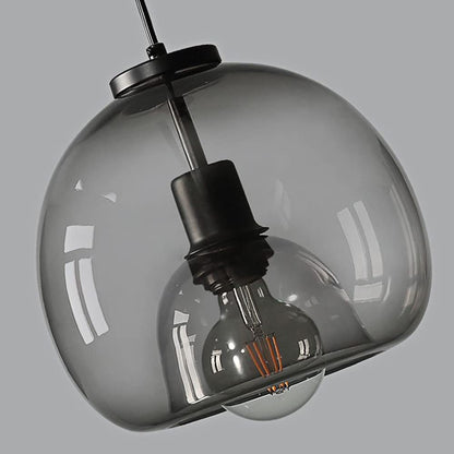 Smoky Grey Glass Pendant Fixture