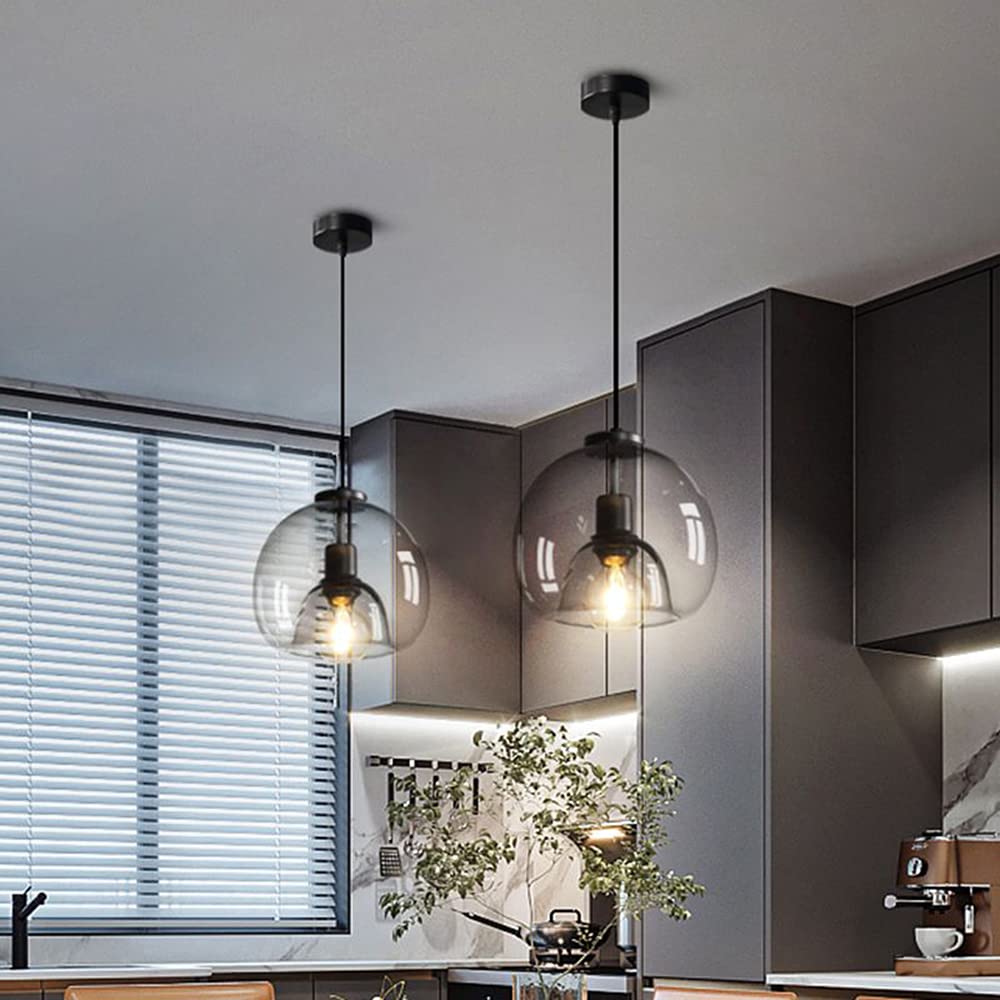 Smoky Grey Glass Pendant Fixture