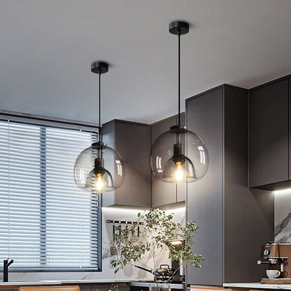Smoky Grey Glass Pendant Fixture