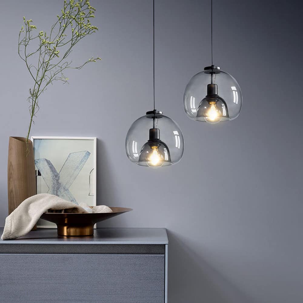 Smoky Grey Glass Pendant Fixture