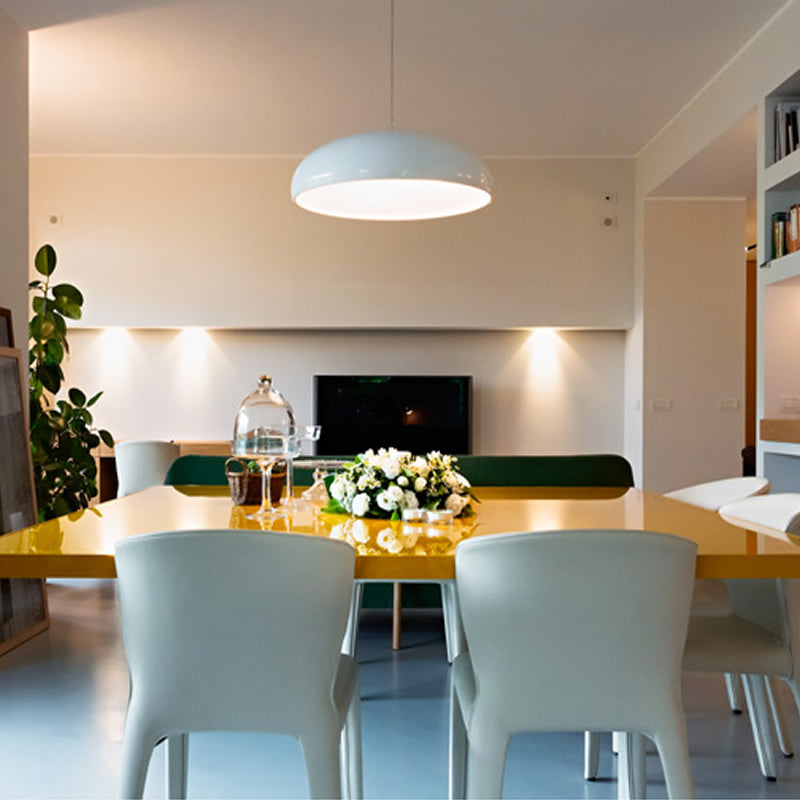 Metal Pendant Light with Acrylic Shade