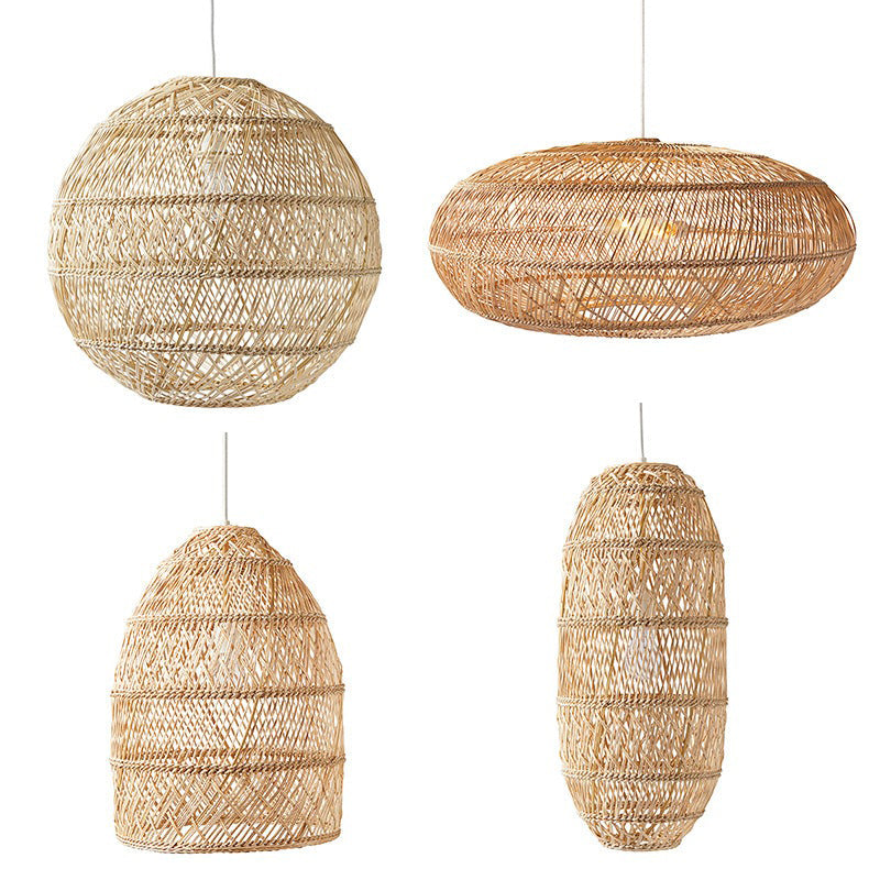 Rattan Woven Lantern Chandelier