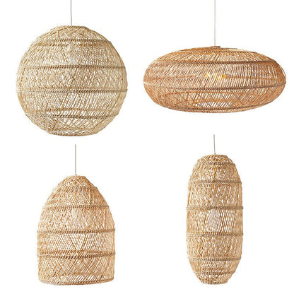 Rattan Woven Lantern Chandelier
