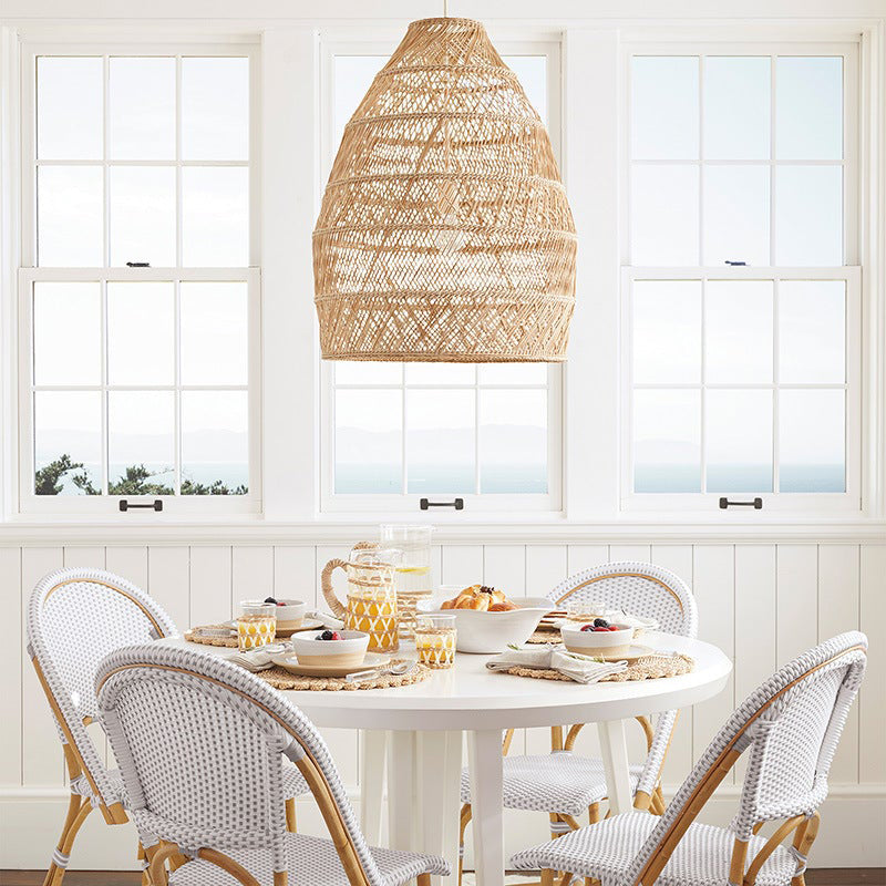 Rattan Woven Lantern Chandelier