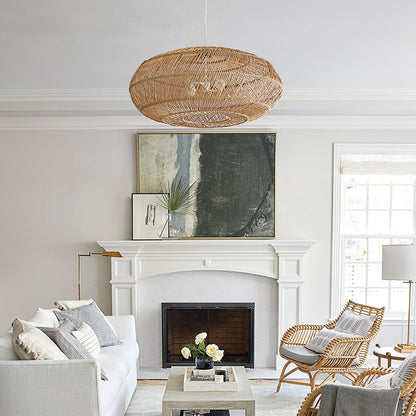 Rattan Woven Lantern Chandelier