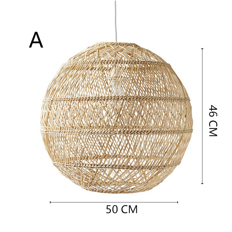 Rattan Woven Lantern Chandelier