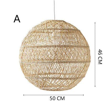 Rattan Woven Lantern Chandelier