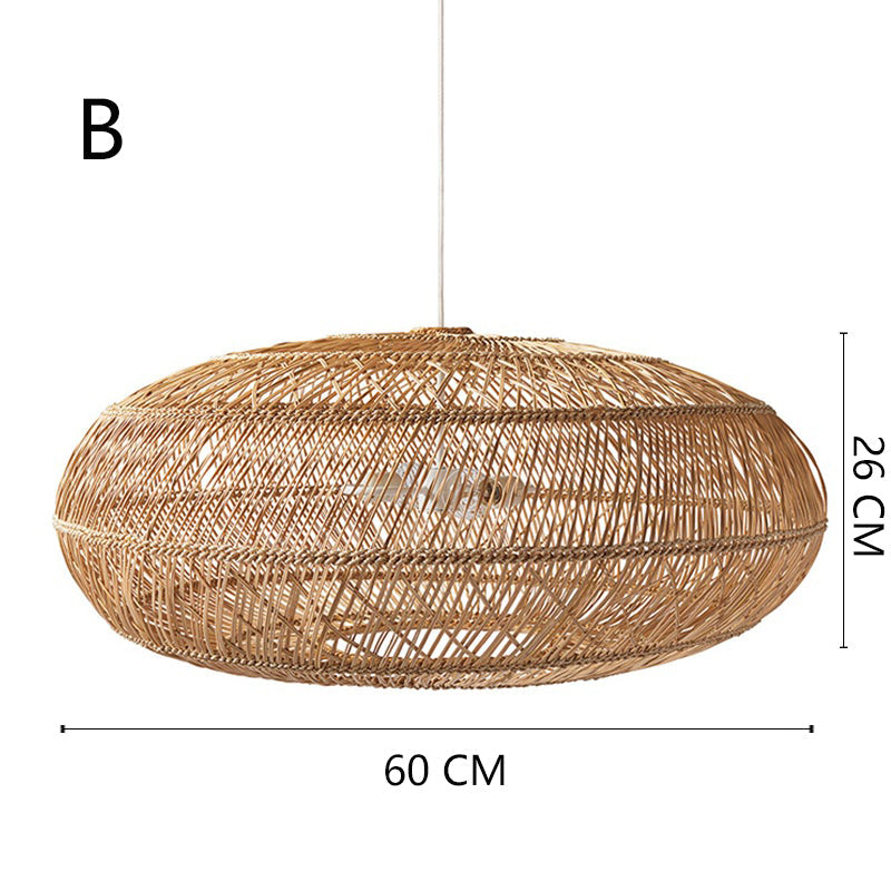 Rattan Woven Lantern Chandelier