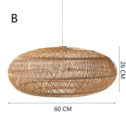 Rattan Woven Lantern Chandelier