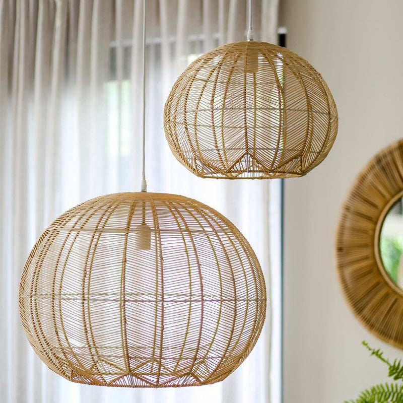 Japanese Rattan Woven Pendant Shade