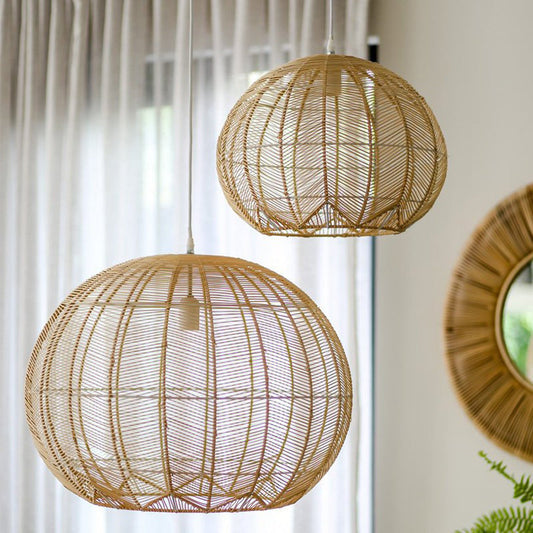 Japanese Rattan Woven Pendant Shade