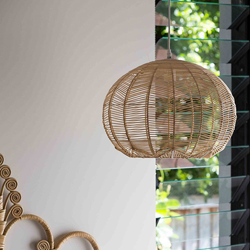 Japanese Rattan Woven Pendant Shade