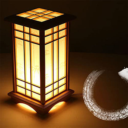 Wood and Rattan Tatami Table Lamp