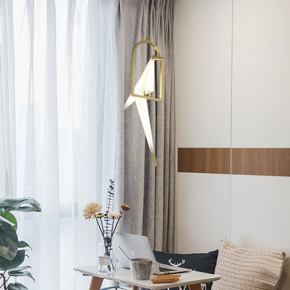 Paper Crane Origami Bird Pendant Light