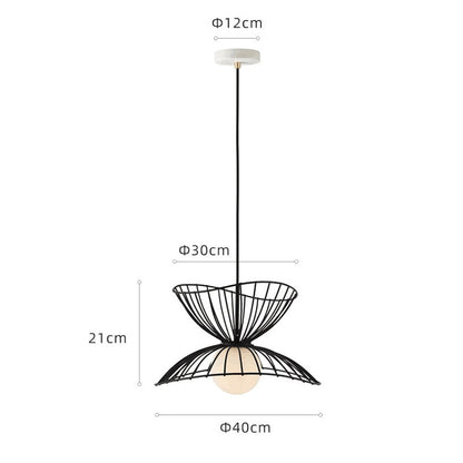 Iron Ring Pendant Light in Gold or Black