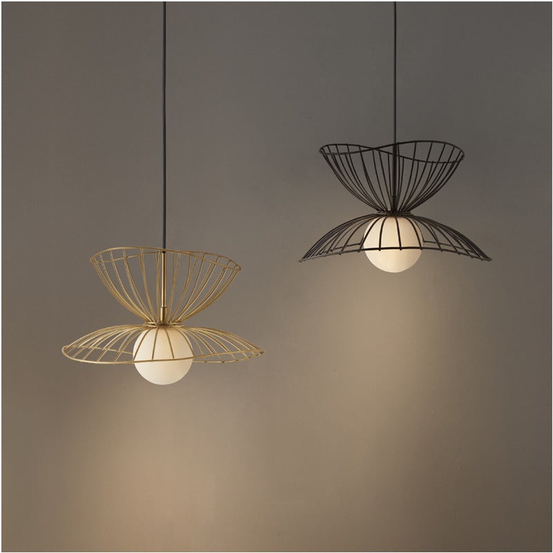 Iron Ring Pendant Light in Gold or Black