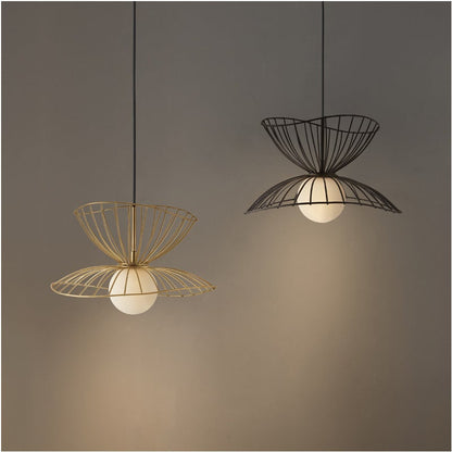 Iron Ring Pendant Light in Gold or Black