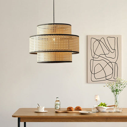 Creative Rattan Weaving Hanging Shade