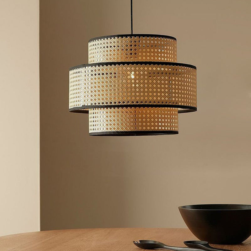 Creative Rattan Weaving Hanging Shade