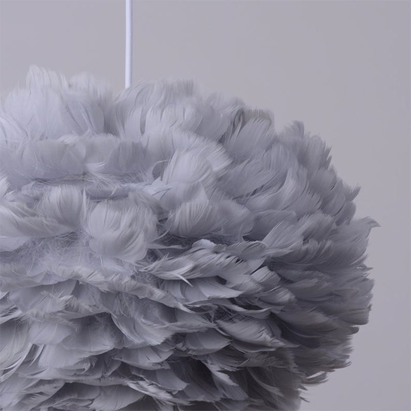 Feather Pendant Light in White or Grey
