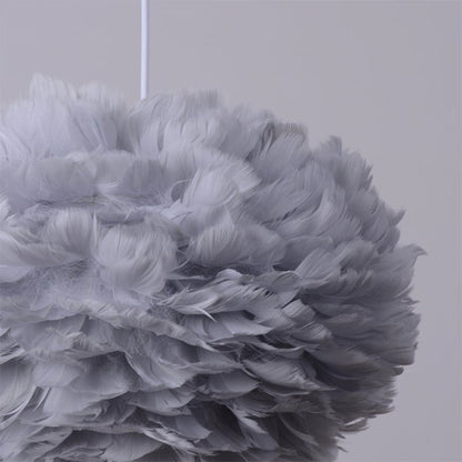 Feather Pendant Light in White or Grey