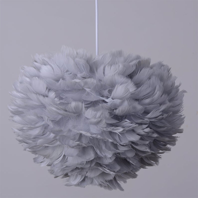 Feather Pendant Light in White or Grey