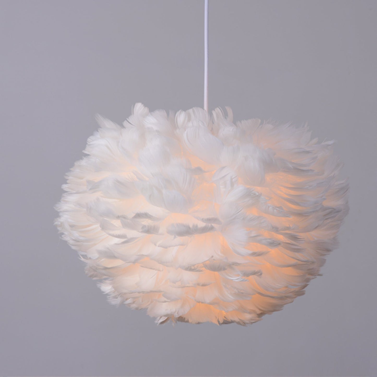 Feather Pendant Light in White or Grey