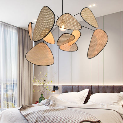 Cane Webbing Screen Chandelier