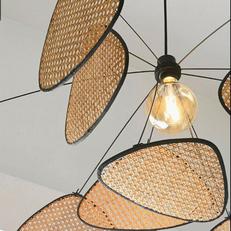 Cane Webbing Screen Chandelier
