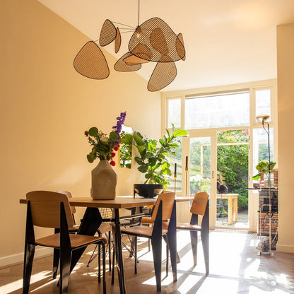 Cane Webbing Screen Chandelier