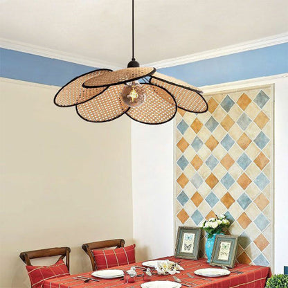 Modern Handwoven Rattan Lampshade