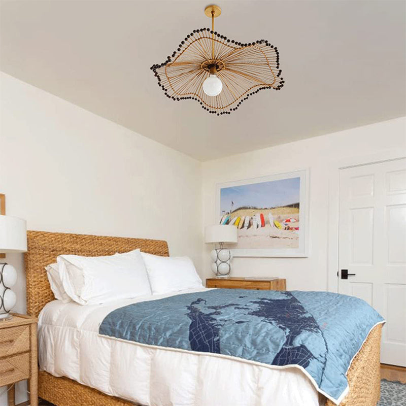 Handmade Rattan Art Chandelier