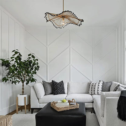 Handmade Rattan Art Chandelier