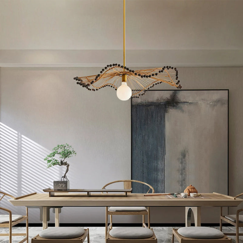 Handmade Rattan Art Chandelier