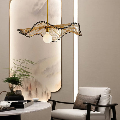 Handmade Rattan Art Chandelier